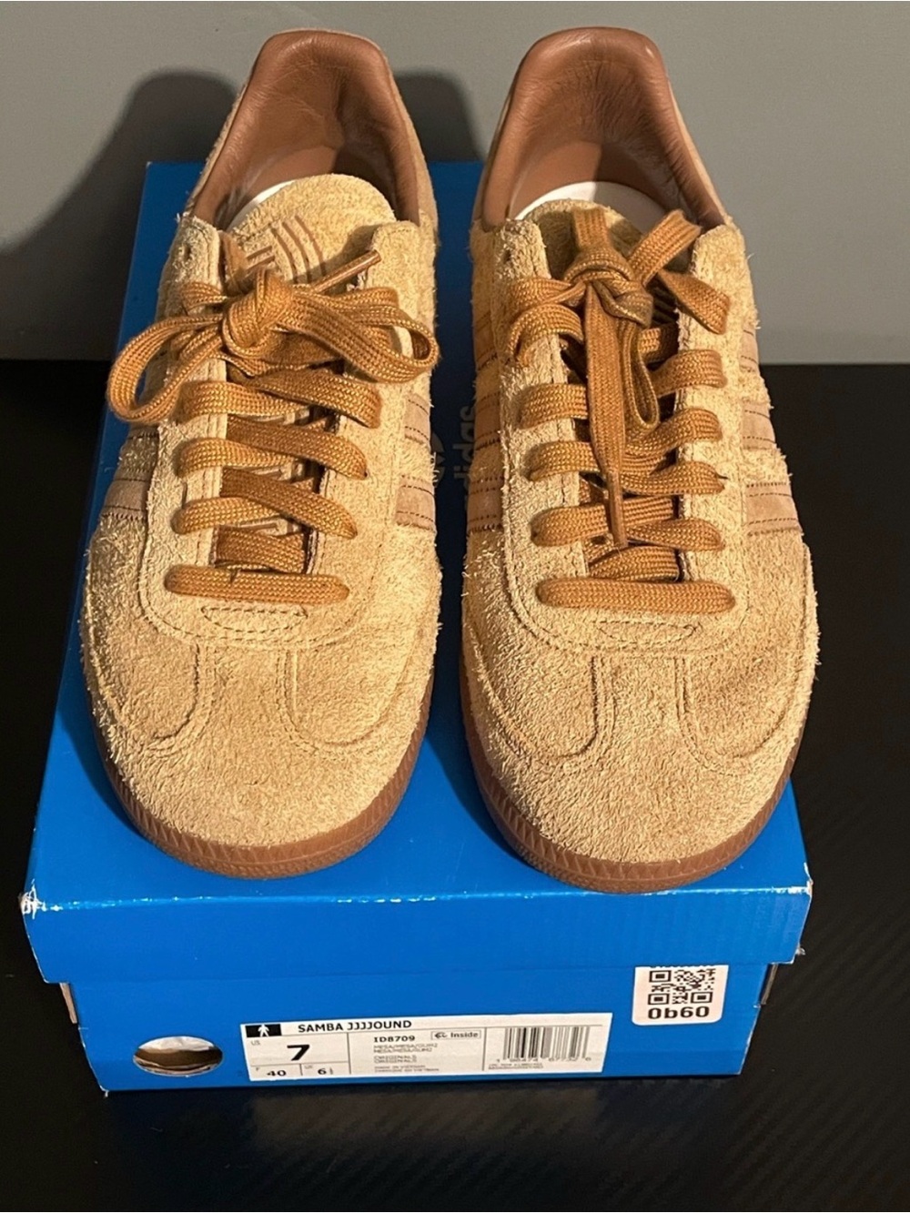 adidas Samba Suede Sneakers in Wheat Brown